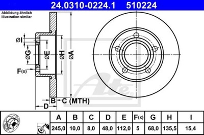 24.0310-0224.1 ДИСК HAM.TYL POWER DISC PASSAT 4M -05