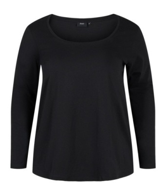 T-SHIRT CZARNA BLUZKA BASIC ZIZZI PLUS SIZE 963F 56