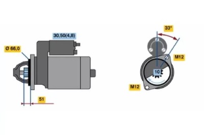 Bosch 0001108405 стартер 12 v audi a4 a6 a8 фото №1