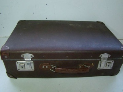 stara tekturowa walizka kuferek antyk