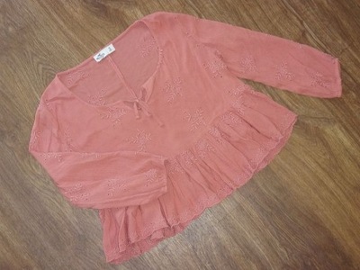 HOLLISTER BLUZKA BOHO falbanka S