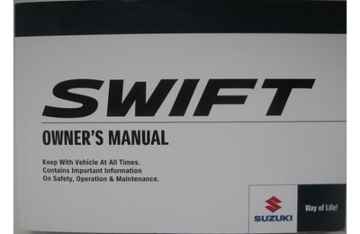 SUZUKI SWIFT V 2010-2017 LIBRO MANTENIMIENTO INGLESA  