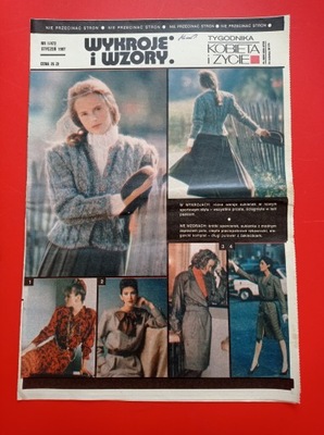 Wzory i wykroje, Kobieta i życie, styczeń 1987