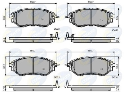 КОЛОДКИ ГАЛЬМІВНІ COMLINE (ODP.GDB3372) SUBARU LEGACY 10-/TRIBECA 05-