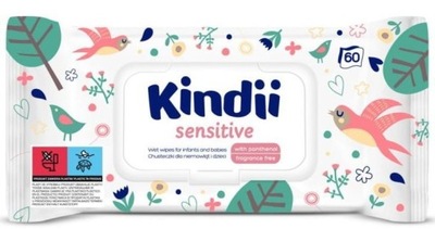 KINDII CLEANIC Chusteczki SENSITIVE POP - UP 60szt