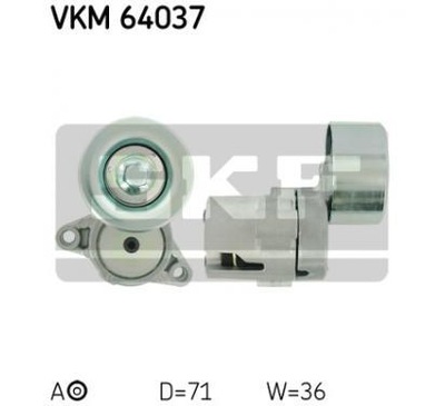 Skf vkm 64037 ролик натяжителя, ремень клиновой многоручьевой фото №1
