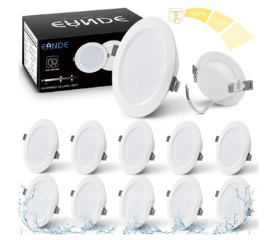 REFLEKTOR PUNKTOWY LED WPUSZCZANY Z PRZYCIEMNIANIEM 10SZT