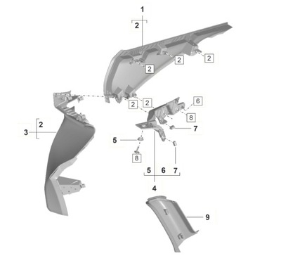 FORRO DE SOPORTE C IZQUIERDA PORSCHE TAYCAN 9J1853241B  