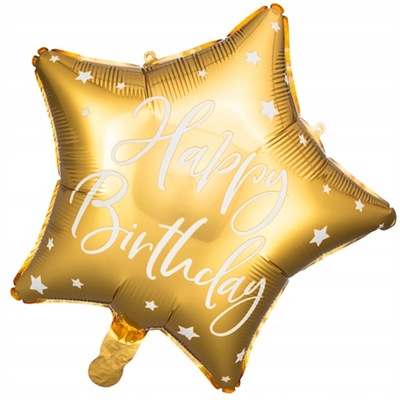 Balon Foliowy Gwiazdka Happy Birthday Urodziny