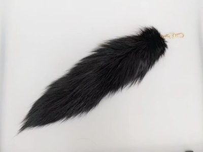 natural fox fur tail keychain furry 2024 chic y2k beautiful accessory 