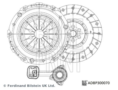 КОМПЛЕКТ СЦЕПЛЕНИЕ SMARTFIT SOLUTION НАБОР ADBP300070 BLUE PRINT ADBP300070