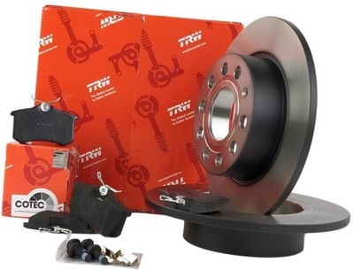 TRW DISCOS + ZAPATAS PARTE TRASERA SEAT LEON II TOLEDO 3  