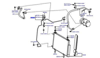 Yaris verso 99-02 шланг трубка кондиціонера фото №1