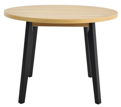 Okrągły stylowy stół 100x100cm salon/kuchnia/jadalnia- CZARNY