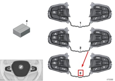 Bmw 7 g11, g12 руль wheel multifunct. switch 61319388734 9388734 фото №1