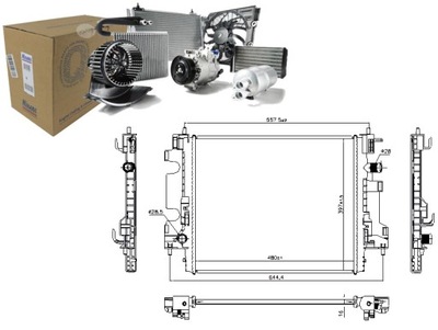 RADUADOR DEL MOTOR DE AGUA RENAULT TWINGO 3 SMART FORFOUR FORTWO 0.9  