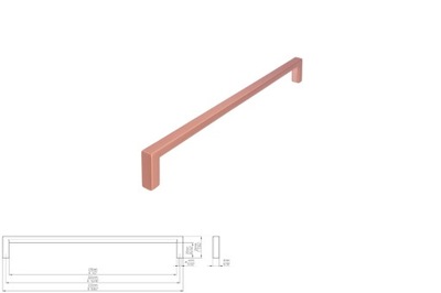 Uchwyt meblowy SIRO 2108-232ZN74 miedź szczotkowana matowa