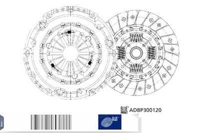 BLUE PRINT JUEGO CONJUNTO DE EMBRAGUE CITROEN C-CROSSER C-CROSSER ENTERPRISE  