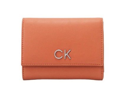 CALVIN KLEIN PORTFEL DAMSKI RE-LOCK TRIFOLD BRĄZ