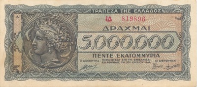 [MB12164] Grecja 5000000 drachm 1944