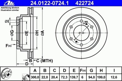 DISCO DE FRENADO PARTE TRASERA MITSUBISHI PAJERO 2000-  