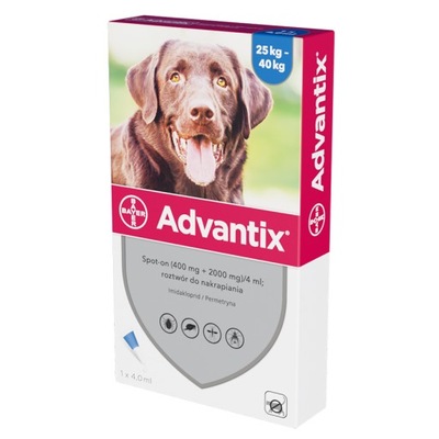 Advantix - dla psów 25-40kg (pipeta 4ml)