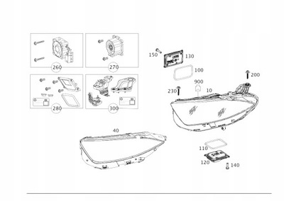 Фара перед правый левый mercedes cls c257 фото №1