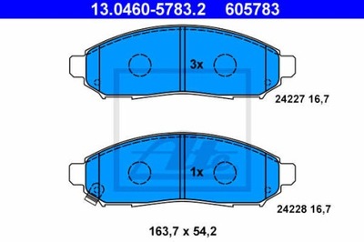 КОЛОДКИ ТОРМОЗНЫЕ ПЕРЕД ATE 13.0460-5783.2