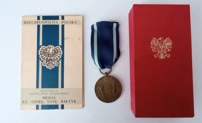 Medal Za Odrę Nysę i Bałtyk, 1 Armia Wojska Polskiego legitymacja