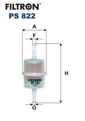 FILTRON FILTRAS DEGALŲ PS822 : AUDI CITROEN RENAULT FIAT FORD 