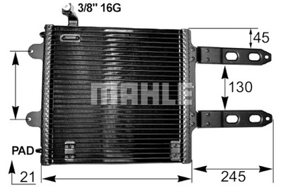 MAHLE KONDENSATORIUS KONDICIONAVIMO SEAT AROSA VW LUPO I POLO POLO III POLO 