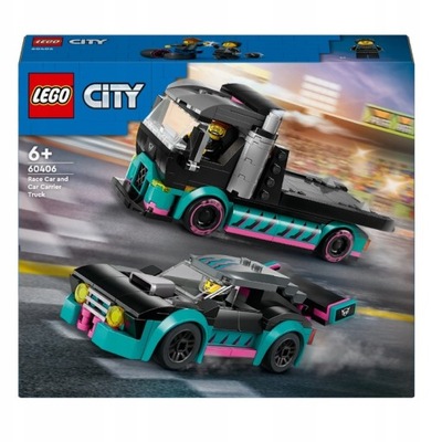 LEGO CITY SAMOCHÓD WYŚCIGOWY I LAWETA 60406