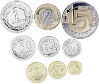 2023 Komplet monet obiegowych - 1 2 5 10 20 50 gr , 1 2 5 zł - 9 sztuk -UNC