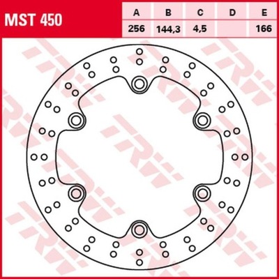 ДИСК ТОРМОЗНОЙ ПЕРЕД HONDA NSS 125 FORZA 15-, SH 300 07-, (256X144X4,5MM)