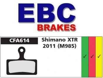 Klocki rowerowe EBC Shimano XTR 2011(M985) CFA614R