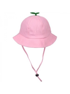 różowy bawełniany kapelusz kapelusik - ARBUZIK