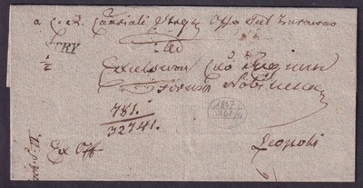 1837 Stryj Lwów list składany przedznaczkowy