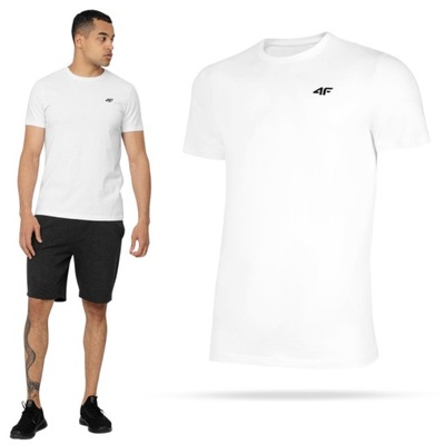 Koszulka Męska Młodzieżowa 4F Biała Sportowa XL