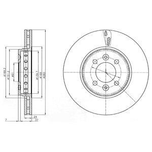 DISCOS DE FRENADO DELPHI BG4536C  