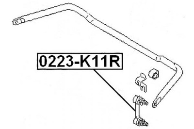Febest 0223-k11r тяга / кронштейн, стабилизатор фото №1