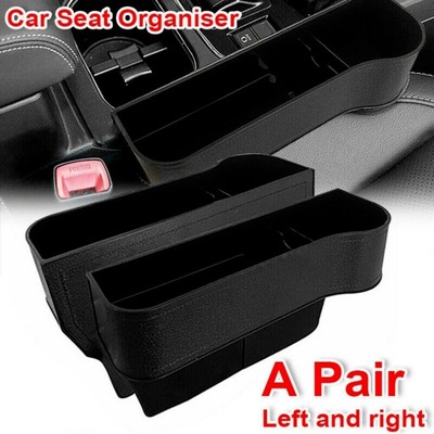 2Pcs Car Seat Storage Boxconsole Side Pocket Coin 