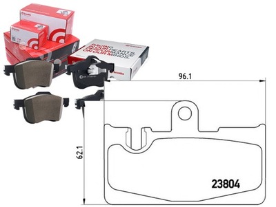 КОЛОДКИ ТОРМОЗНЫЕ LEXUS LS430 00- ЗАД BREMBO