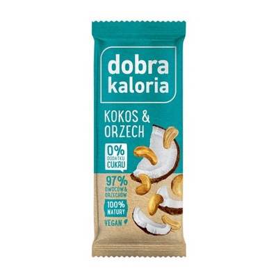 Baton kokos/orzech 35g - DOBRA KALORIA