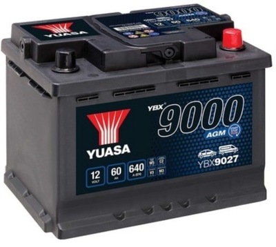 АККУМУЛЯТОР YUASA 12V 60AH 640A YBX9027 START-STOP