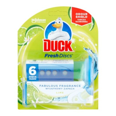 Duck Fresh Discs Lime żelowe krążki do WC 6 szt