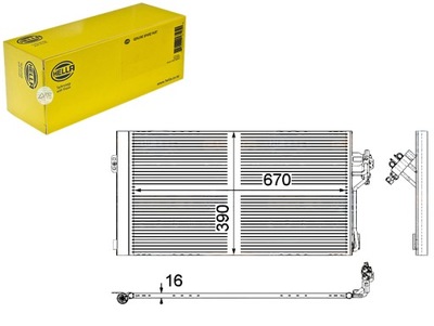 HELLA КОНДЕНСАТОР РАДИАТОР КОНДИЦИОНЕРА