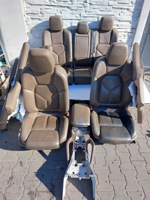 Cayenne ii lift 7p5 сиденья обивка коричневые кожа фото №1