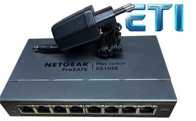 NETGEAR GS108E v3 ProSAFE Plus 8-Port Gigabit Switch + zasilacz eti