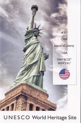 USA - NOWY JORK - STATUA WOLNOŚCI - UNESCO