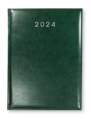Kalendarz książkowy dzienny 2024 ZIELONY A4 MEXO